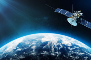 space-satellite-orbiting-the-earth-3d-rendering